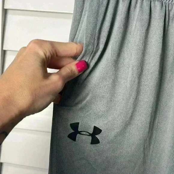 Under Armour Stretch Woven Tapered Pants Size Large Pitch Gray - Picture 4 of 13